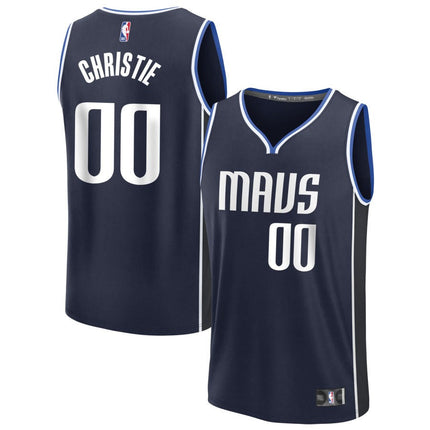 Max Christie Dallas Mavericks 2025 Statement Edition Fast Break Jersey - Navy