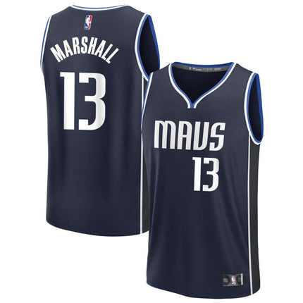Naji Marshall Dallas Mavericks 2025 Statement Edition Fast Break Jersey - Navy