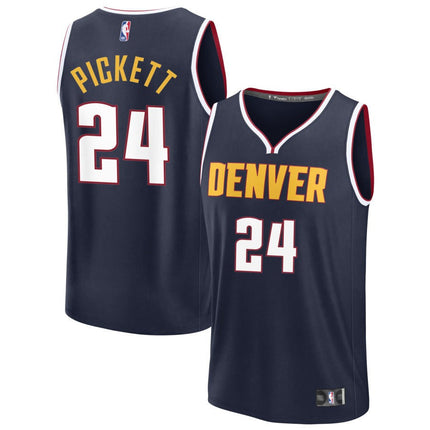 Jalen Pickett Denver Nuggets 2025 Icon Edition Fast Break Jersey - Navy