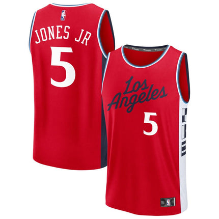 Derrick Jones Jr LA Clippers 2025 Statement Edition Fast Break Jersey - Red