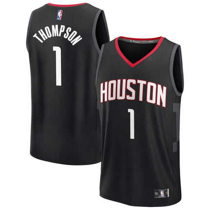 Amen Thompson Houston Rockets 2025 Statement Edition Fast Break Jersey - Black