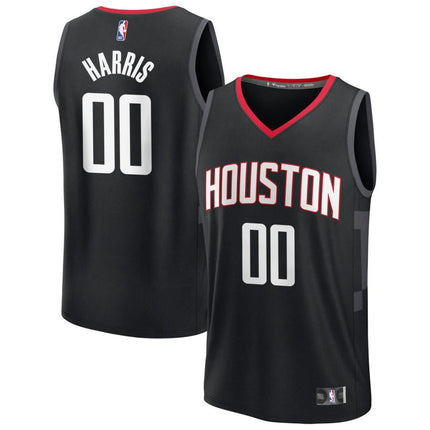 Kevon Harris Houston Rockets 2025 Statement Edition Fast Break Jersey - Black