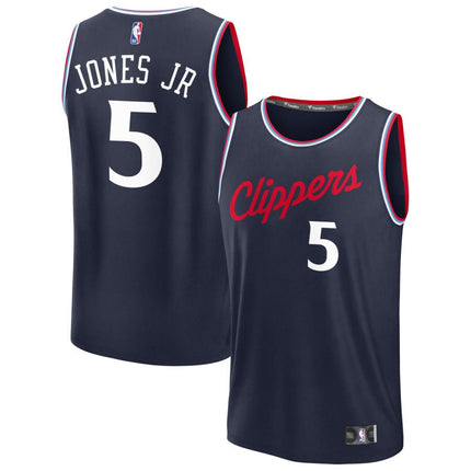 Derrick Jones Jr LA Clippers 2025 Icon Edition Fast Break Jersey - Navy