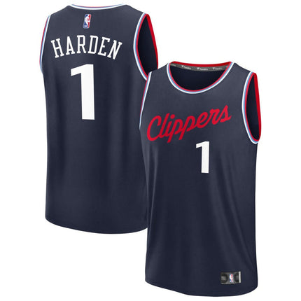 James Harden LA Clippers 2025 Icon Edition Fast Break Jersey - Navy