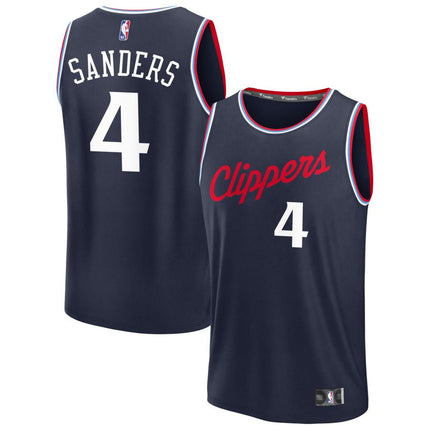 Kobe Sanders LA Clippers 2025 Icon Edition Fast Break Jersey - Navy