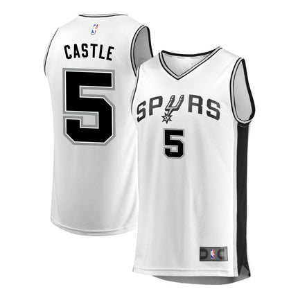 Stephon Castle San Antonio Spurs 2025 Association Edition Fast Break Jersey - White