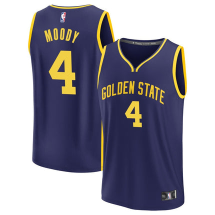 Moses Moody Golden State Warriors 2025 Statement Edition Fast Break Jersey - Navy
