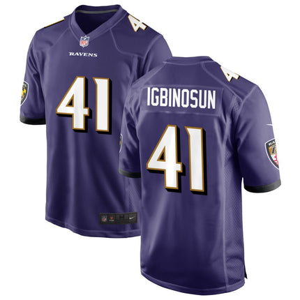 Desmond Igbinosun Baltimore Ravens 2025 Game Jersey - Purple