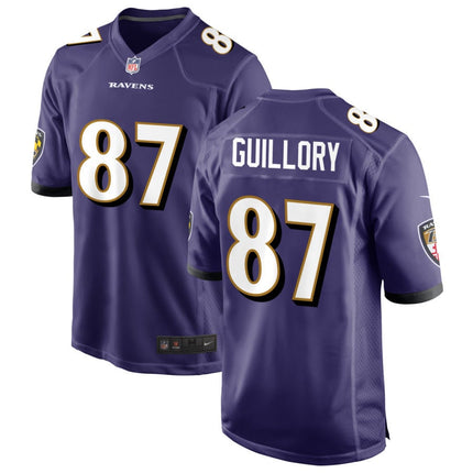 Xavier Guillory Baltimore Ravens 2025 Game Jersey - Purple