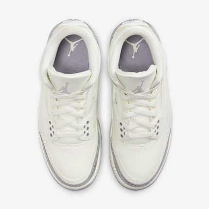 Men's Nike Air Jordan 3 Sail Metallic Silver Shoes