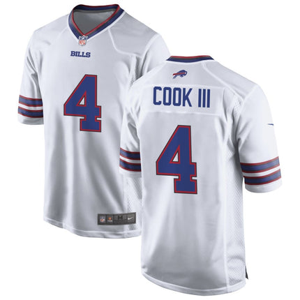 James Cook III Buffalo Bills 2025 Game Jersey - White