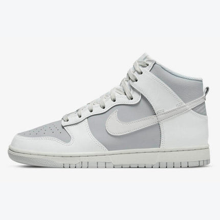 Men's Nike Dunk High White And Grey Shoes