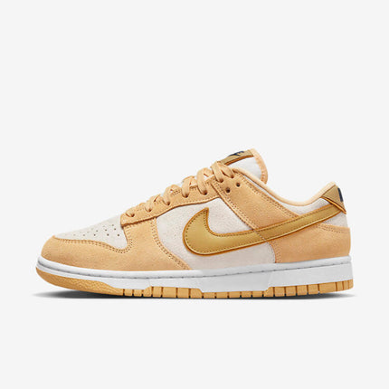 Men's Nike Dunk Low Gold Suede Shoes