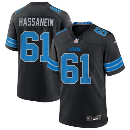 Ahmed Hassanein Detroit Lions 2025 Alternate Game Jersey - Black
