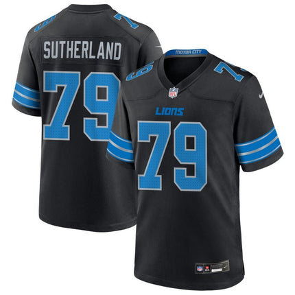 Keaton Sutherland Detroit Lions 2025 Alternate Game Jersey - Black