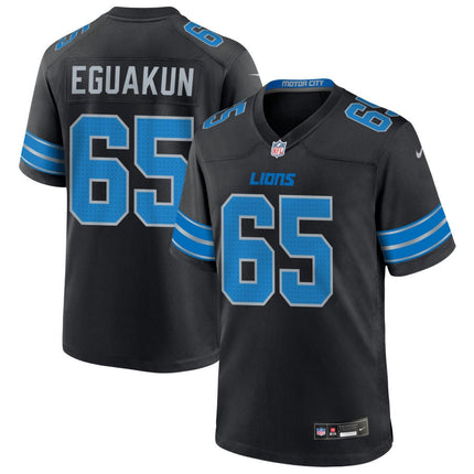Kingsley Eguakun Detroit Lions 2025 Alternate Game Jersey - Black