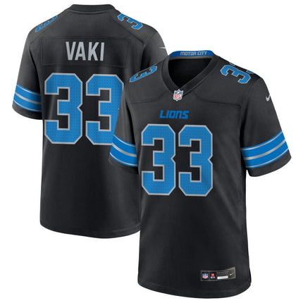 Sione Vaki Detroit Lions 2025 Alternate Game Jersey - Black