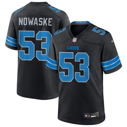 Trevor Nowaske Detroit Lions 2025 Alternate Game Jersey - Black
