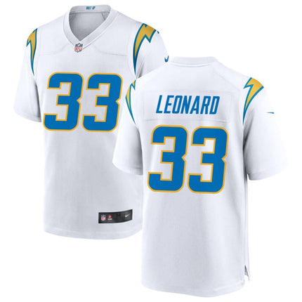Deane Leonard Los Angeles Chargers 2025 Game Jersey - White