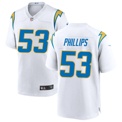 Del'Shawn Phillips Los Angeles Chargers 2025 Game Jersey - White
