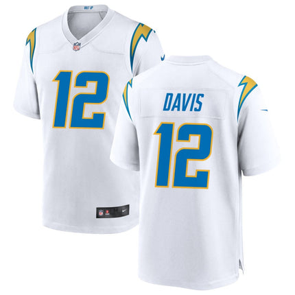 Derius Davis Los Angeles Chargers 2025 Game Jersey - White