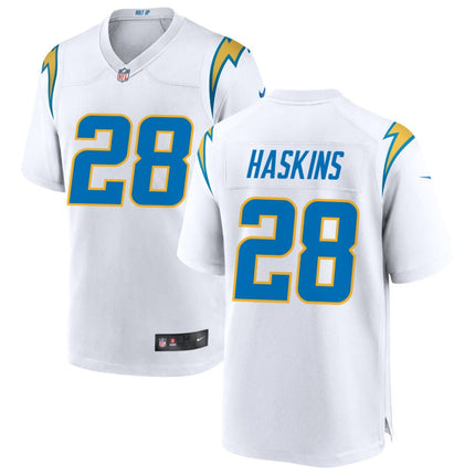 Hassan Haskins Los Angeles Chargers 2025 Game Jersey - White