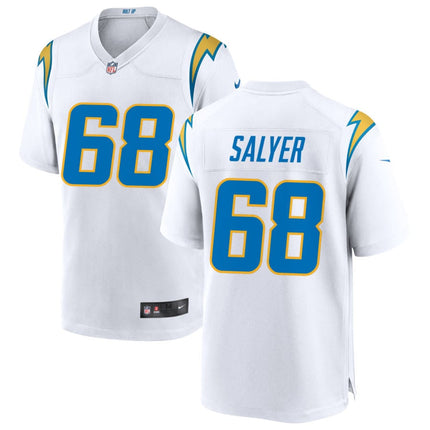 Jamaree Salyer Los Angeles Chargers 2025 Game Jersey - White