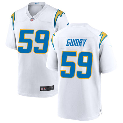 Kylan Guidry Los Angeles Chargers 2025 Game Jersey - White