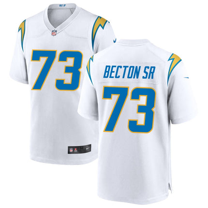 Mekhi Becton Sr Los Angeles Chargers 2025 Game Jersey - White