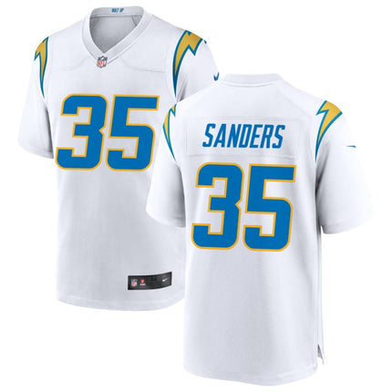 Raheim Sanders Los Angeles Chargers 2025 Game Jersey - White