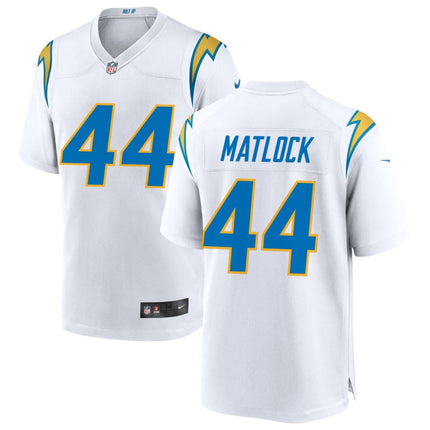 Scott Matlock Los Angeles Chargers 2025 Game Jersey - White