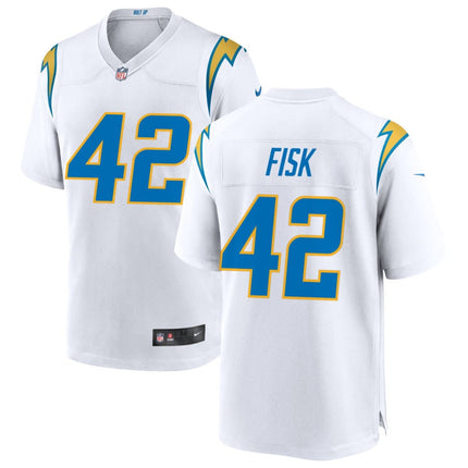 Tucker Fisk Los Angeles Chargers 2025 Game Jersey - White