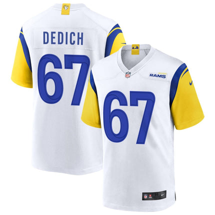 Justin Dedich Los Angeles Rams 2025 Alternate Jersey - White