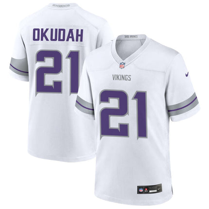 Jeff Okudah Minnesota Vikings 2025 Alternate Game Jersey - White