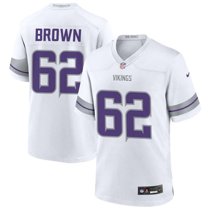 Logan Brown Minnesota Vikings 2025 Alternate Game Jersey - White