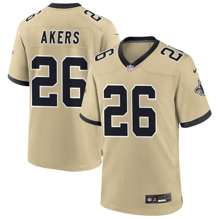 Cam Akers New Orleans Saints 2025 Gameday Golds Alternate Game Jersey - Gold
