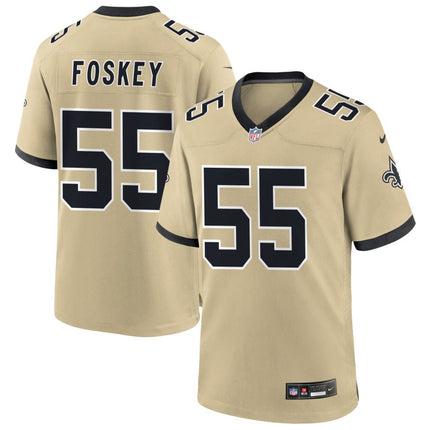 Isaiah Foskey New Orleans Saints 2025 Gameday Golds Alternate Game Jersey - Gold