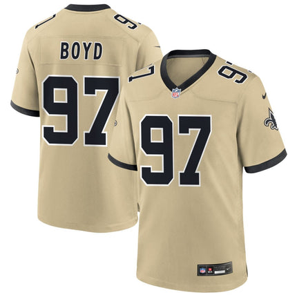 Khristian Boyd New Orleans Saints 2025 Gameday Golds Alternate Game Jersey - Gold