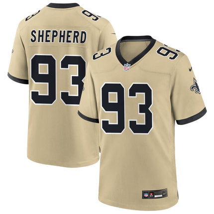 Nathan Shepherd New Orleans Saints 2025 Gameday Golds Alternate Game Jersey - Gold
