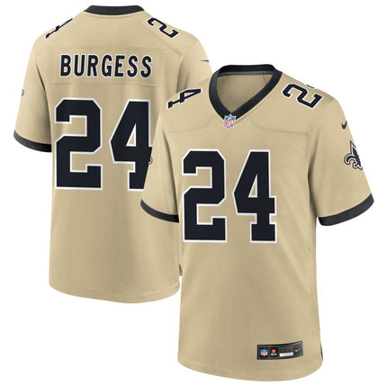 Terrell Burgess New Orleans Saints 2025 Gameday Golds Alternate Game Jersey - Gold