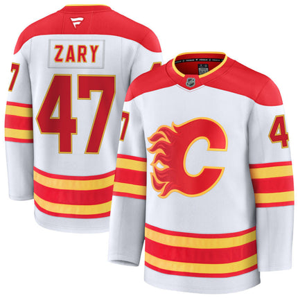 Connor Zary Calgary Flames 2025 Away Jersey - White