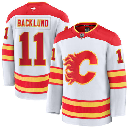 Mikael Backlund Calgary Flames 2025 Away Jersey - White