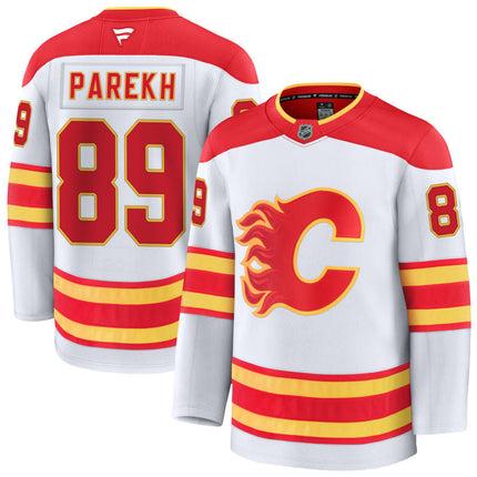 Zayne Parekh Calgary Flames 2025 Away Jersey - White
