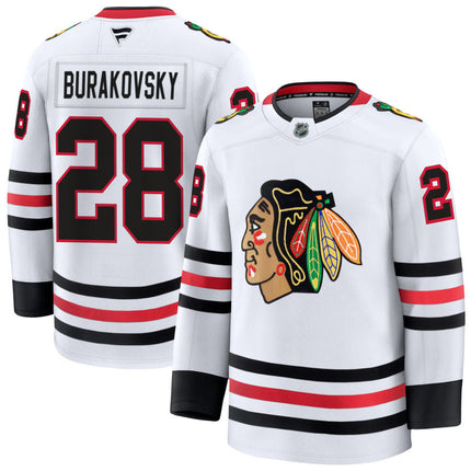 Andre Burakovsky Chicago Blackhawks 2025 Away Jersey - White