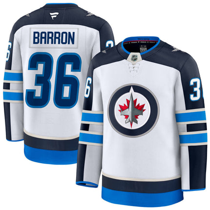 Morgan Barron Winnipeg Jets 2025 Away Jersey - White