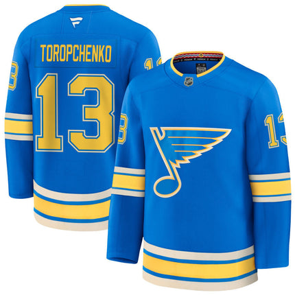 Alexey Toropchenko St. Louis Blues 2025 Alternate Jersey - Blue