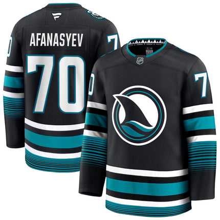 Egor Afanasyev San Jose Sharks 2025 Alternate Jersey - Black