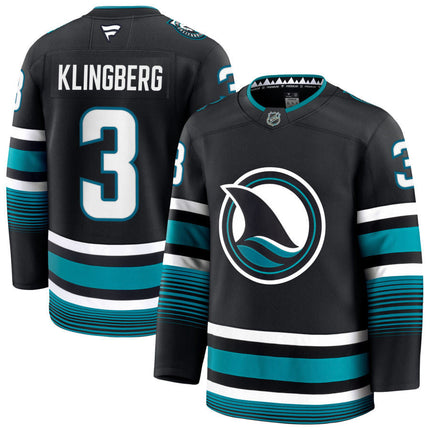 John Klingberg San Jose Sharks 2025 Alternate Jersey - Black