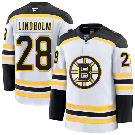 Elias Lindholm Boston Bruins 2025 Away Jersey - White
