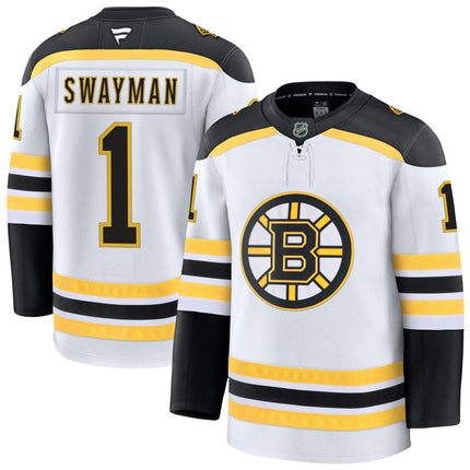 Jeremy Swayman Boston Bruins 2025 Away Jersey - White